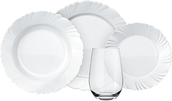 Conjunto de Pratos Duralex Opaline Pétala